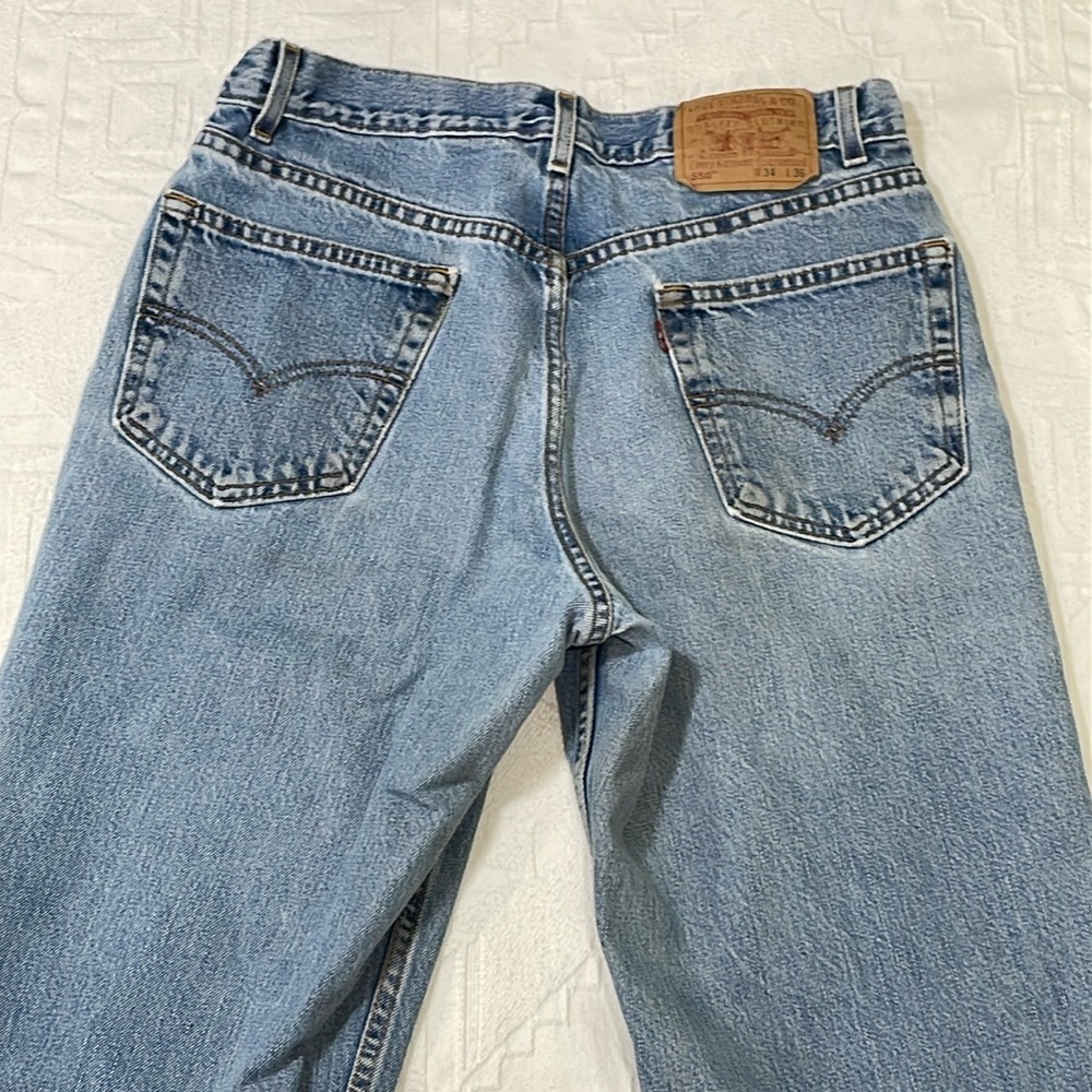 Levis 550 Relaxed Fit Tapered USA Y2K ‘01 Vintage Mens 34x36 Women’s Unisex